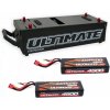 Nabíječka a baterie k RC modelům Ultimate Racing Startovací box 1/8 Off Road včetně 2x 7,4V 4500mAh LiPo sady UR4501C2