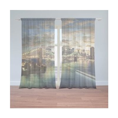 Sablio Záclony Brooklynský most: 2ks 150x250cm – Hledejceny.cz
