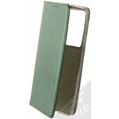 Pouzdro 1Mcz Magnetic Book flipové pro Vivo X80 Pro tmavě zelené