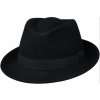 Klobouk Fiebig since 1903 Klasický černý trilby klobouk vlněný