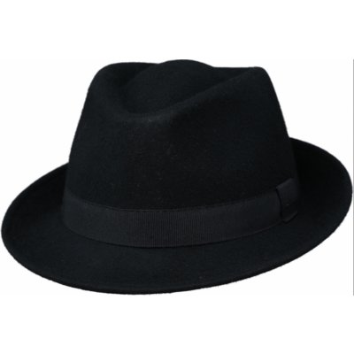 Fiebig since 1903 Klasický černý trilby klobouk vlněný – Zbozi.Blesk.cz