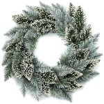 Aga Vánoční věnec Bílý 50 cm – Zboží Dáma