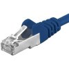 síťový kabel Premiumcord sp6asftp100B Patch, CAT6a S-FTP, RJ45-RJ45, AWG 26/7, 10m, modrý