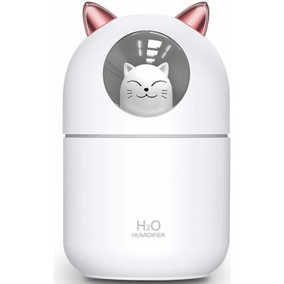 Humidifier Aroma difuzér Kočka bílý 300 ml – Sleviste.cz