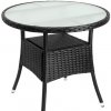 Zahradní stůl Melfin Ratanový stolek DE695 80cm černá
