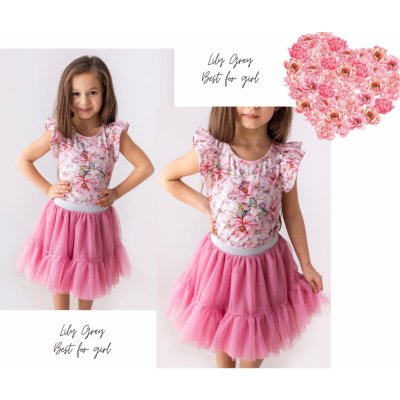 Lily Grey tylová sukně růžová – Zboží Dáma