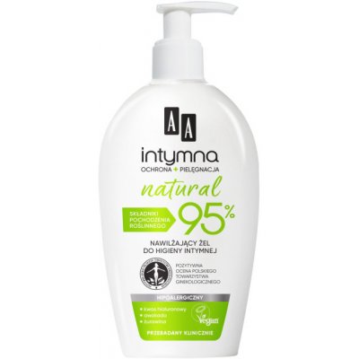 AA Intimní ochrana a péče NATURAL 95% hydratační gel pro intimní hygienu 300 ml – Zboží Mobilmania