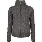 Vlnka Dámský vlněný svetr Supersoft Merino na zip tmavě šedá – Zboží Dáma