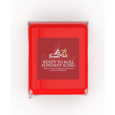 SweetArt Fondán na dort Neon Red vanilkový 250 g – Zboží Dáma