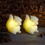 SIRIUS LED svíčka veverka bílá sada 2 kusy 9 cm – Hledejceny.cz