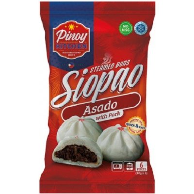 Pinoy Kitchen Knedlík plněný vepřovým masem Asado, Siopao 300 g – Sleviste.cz