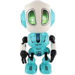 Teddies Robot ECHO opakující věty kovový 12cm modrý na baterie se zvukem se světlem v krabičce 10,5x15x5,5cm – Sleviste.cz