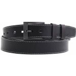 Black Hand pánský kožený opasek 128-98 HEAVY černý s bílým štepováním – Hledejceny.cz