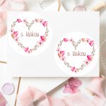 Moni Samolepící etikety arch 24 ks S láskou – Hledejceny.cz