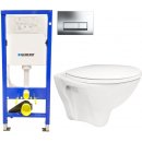 Geberit Duofix tlačítko DELTA51 CHROM WC ARES + SEDÁTKO 458.103.00.1 51CR AR1