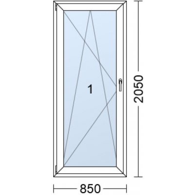 Erkado Balkonové dveře jednokřídlé otevíravé i sklopné levé bílé 85 x 205 cm – Hledejceny.cz