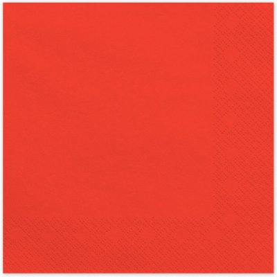 PartyDeco Papírové ubrousky červené 33x33cm – Zboží Mobilmania