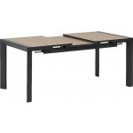 DEOKORK Hliníkový stůl VANCOUVER 142/202x90 cm antracit/efekt dřeva – Hledejceny.cz