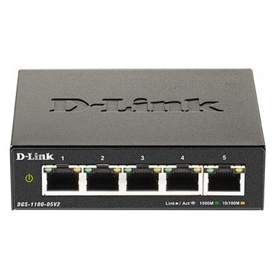 D-LINK DGS-1100-05 D-Link DGS-1100-05V2 5-port Gigabit Smart Managed switch, fanless – Zboží Živě