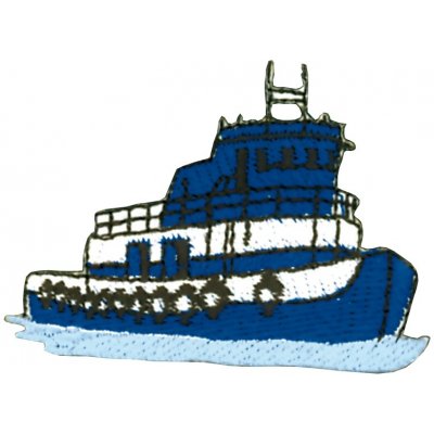 Vyšívané nažehlovací obrázky velké - remorkér – Hledejceny.cz