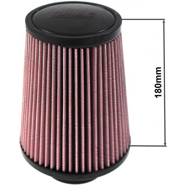 Vzduchový filtr pro automobil Sportovní vzduchový filtr TURBOWORKS - universál, červený H:180mm DIA:80-89mm Vyberte průměr vstupu:: 89mm