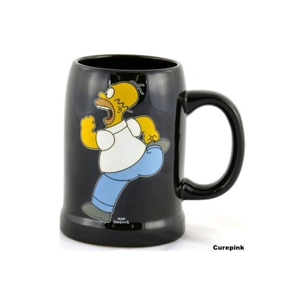 CurePink Keramický hrnek The Simpsons: Spinning Homer 300 ml černý od 289  Kč - Heureka.cz
