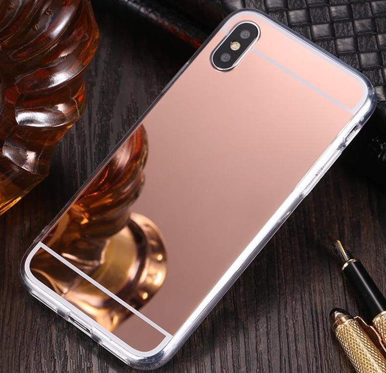 Pouzdro MIRROR MIRACLE SOFT APPLE IPHONE XR Růžově zlaté