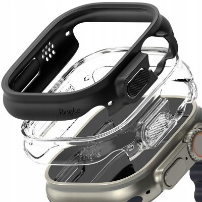 RINGKE SLIM 2-PACK APPLE WATCH ULTRA 49 MM CLEAR & MATTE BLACK 8809881268873 – Zboží Živě