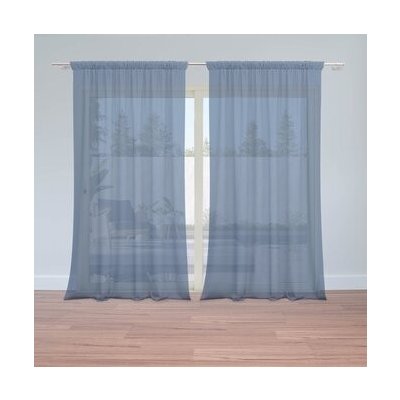 Sablio Záclony Modrá 2: 2ks 150x250cm – Hledejceny.cz