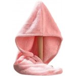 Beauty BQ22B Rychleschnoucí ručník na vlasy, čepice, 24 x 19 cm, růžový – Zboží Dáma