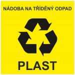 Nádoba na tříděný odpad - plast samolepící vinylová fólie 100 x 100 mm – Sleviste.cz