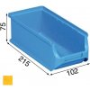 Úložný box Allit Plastové boxy na drobný materiál 102x215x75 mm žluté