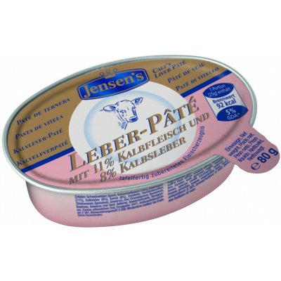Jensen´s Játrová paštika s telecím masem a telecími játry 80g – Zboží Mobilmania