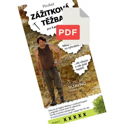 My Moldavite Elektronický dárkový poukaz - Zážitková těžba – Sleviste.cz