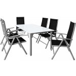 FurniGO Zahradní hlinková sestava Bern 1+6 stříbrná – Hledejceny.cz