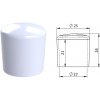 Vnější krytka PVC ø 25 x 26 mm, otvor 22 x 21 mm, bílá
