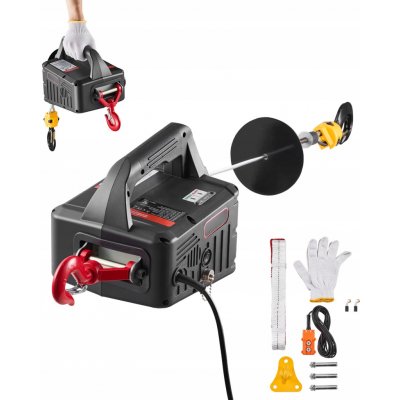 SucceBuy Elektrický naviják 1500W Nosnost 500KG s dálkovým ovládáním