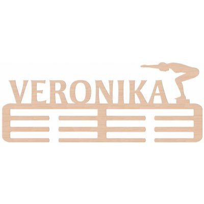 ČistéDřevo Dřevěný věšák na medaile plavání Zvolte Žena – Zboží Dáma
