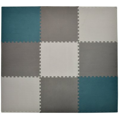 Divio Pěnový koberec Maxi 9 ks 180x180x1 cm světle šedo-tmavě zeleno-tmavě-šedý – Zboží Dáma