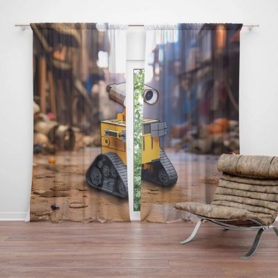 Sablio Závěs Wall-E robot Město: 2ks 140x250cm – Hledejceny.cz