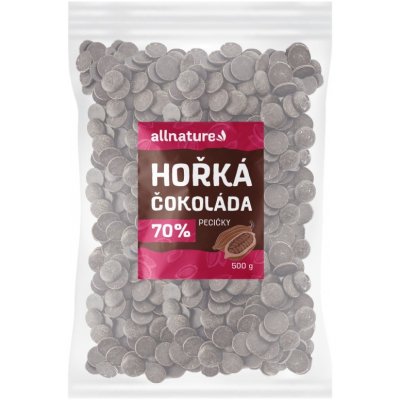 Allnature Hořká čokoláda 70% pecičky 500 g