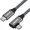 usb kabel Premiumcord ku31cu1 USB-C zahnutý USB 3.2 GEN 2, 3A, 60W, 10Gbit/s, 1m