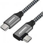 Premiumcord ku31cu1 USB-C zahnutý USB 3.2 GEN 2, 3A, 60W, 10Gbit/s, 1m – Sleviste.cz