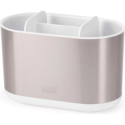 JOSEPH Stojánek na kartáčky velký Duo Steel Caddy 70606 nerez/bílý – Zboží Dáma