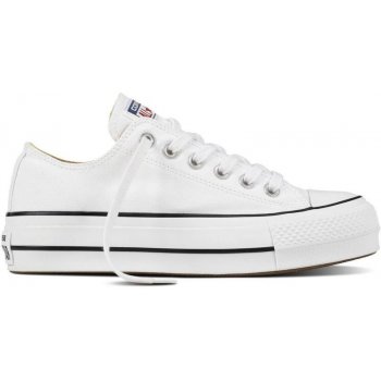 Converse boty Ct All Star Leather Platfo bílá