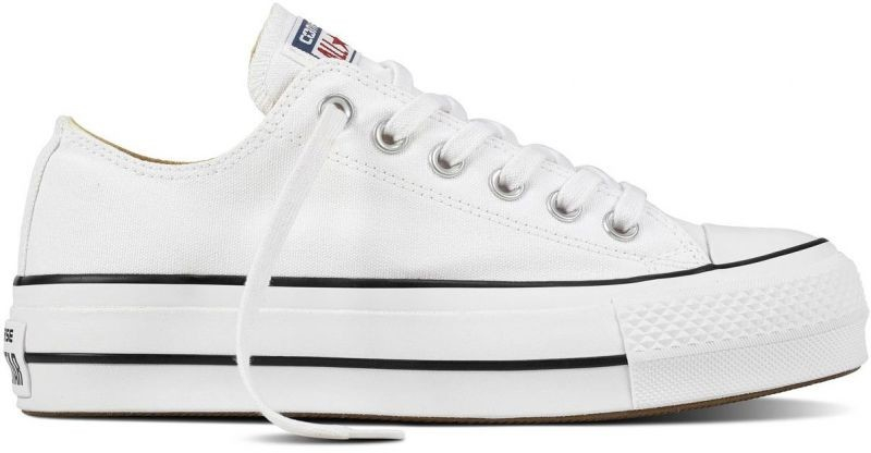 Converse boty Ct All Star Leather Platfo bílá