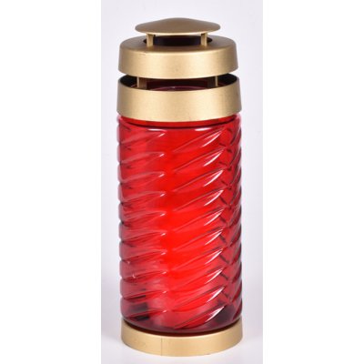 Lampa hřbitovní GLASS LANTERN skleněná 190g d9x25cm – Zboží Dáma