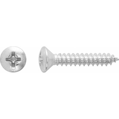 Vrut do plechu s čočkovou hlavou PH2 plný závit pozinkovaná ocel 4,2x19 mm, 12ks – Hledejceny.cz