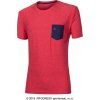 Pánské Tričko Pánské sportovní triko Progress Mark červený melír