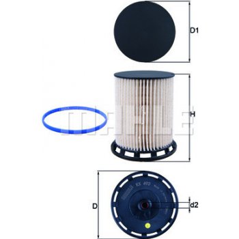 Palivový filtr MAHLE ORIGINAL KX 493D (KX493D)